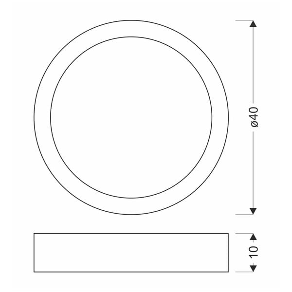 Fehér-natúr színű LED mennyezeti lámpa ø 40 cm Lazio – Candellux Lighting-image-1