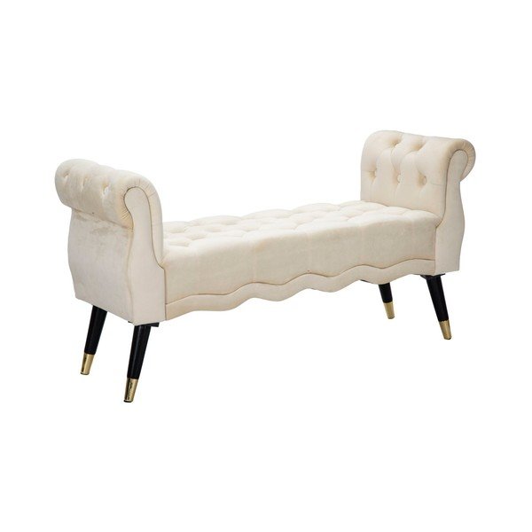 Krémszínű bársony pad Paris – Mauro Ferretti-image-2