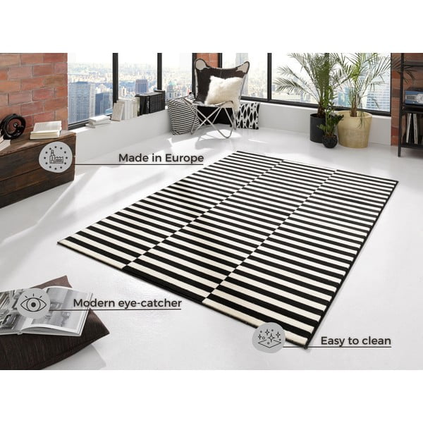 Fekete-krémszínű szőnyeg 200x290 cm Gloria – Hanse Home-image-4