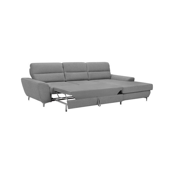 Omega világosszürke kinyitható sarokkanapé, jobb oldali - Windsor & Co Sofas-image-3