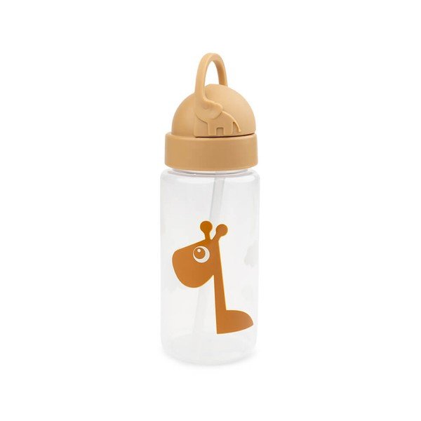 Sárga gyerek ivópalack szívószállal 350 ml Raffi - Done by Deer