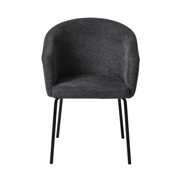 Sötétszürke kárpitozott karfás étkezőfotel Easton – Unique Furniture-image-2