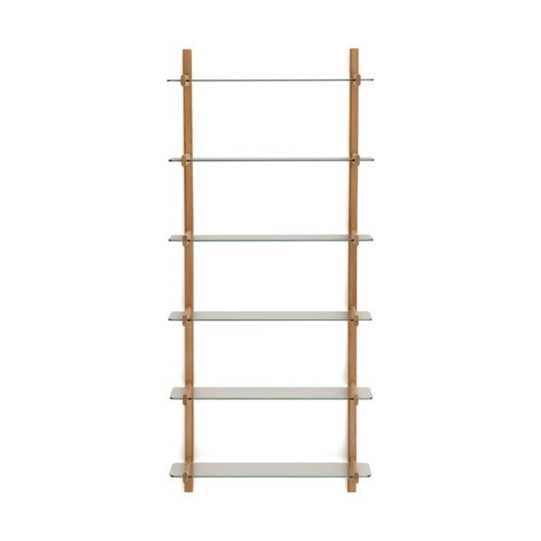 Natúr színű üveg moduláris polcrendszer 90x202x30,5 cm Sitra – Kave Home