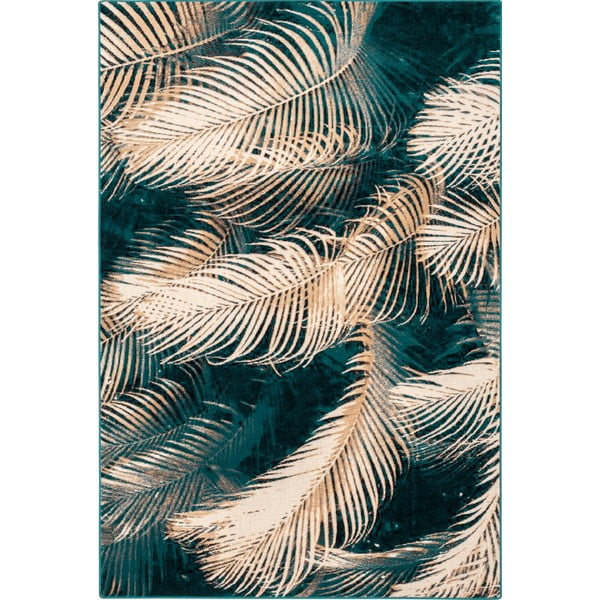 Petróleumkék gyapjú szőnyeg 160x240 cm Areca – Agnella