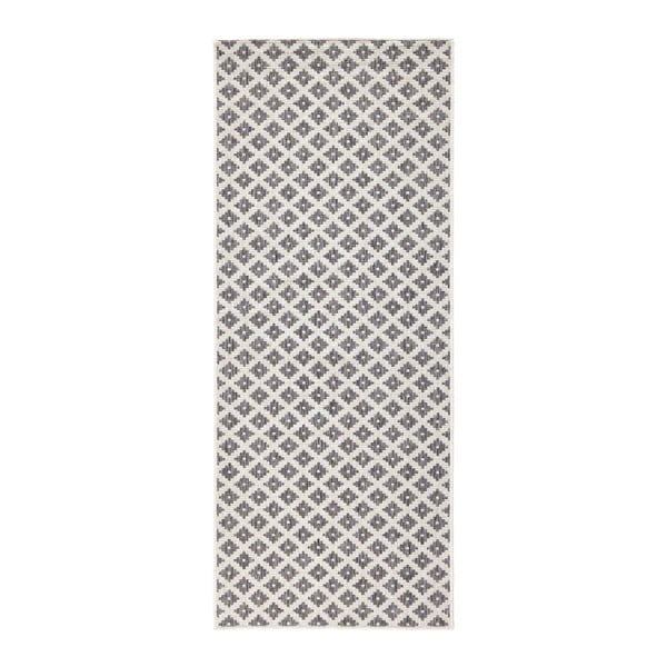 Nizza szürke-krémszínű kétoldalas futószőnyeg, 80 x 350 cm - Bougari