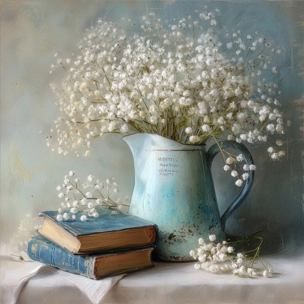 Nyomtatott vászon kép 32x32 cm Gypsophila – Styler