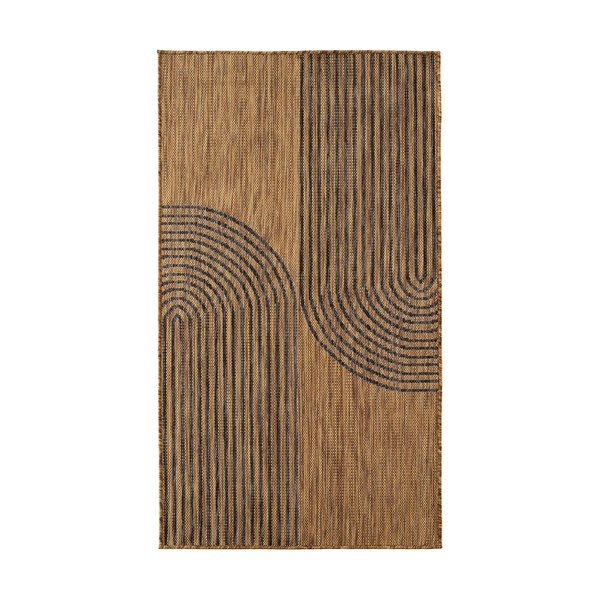 Fekete-barna kültéri-beltéri szőnyeg 80x150 cm Mira 1453 – Ayyildiz Carpets
