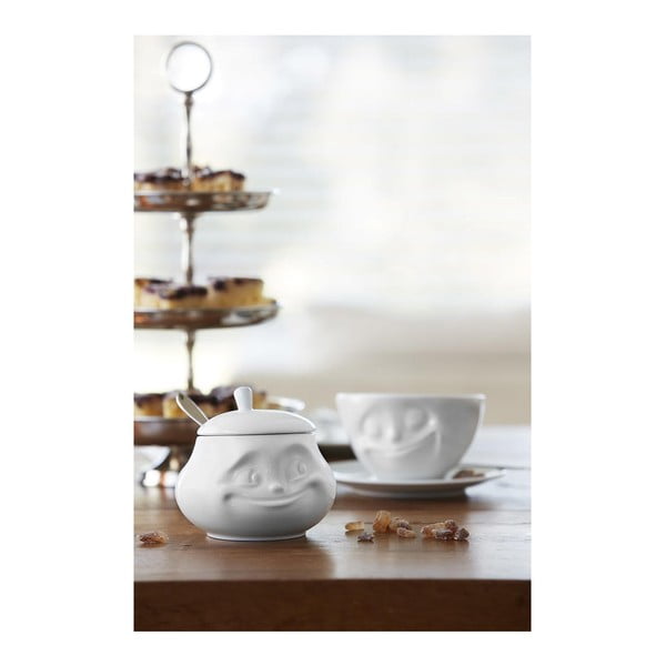 Fehér "mosolygós" porcelán cukortartó - 58products-image-1