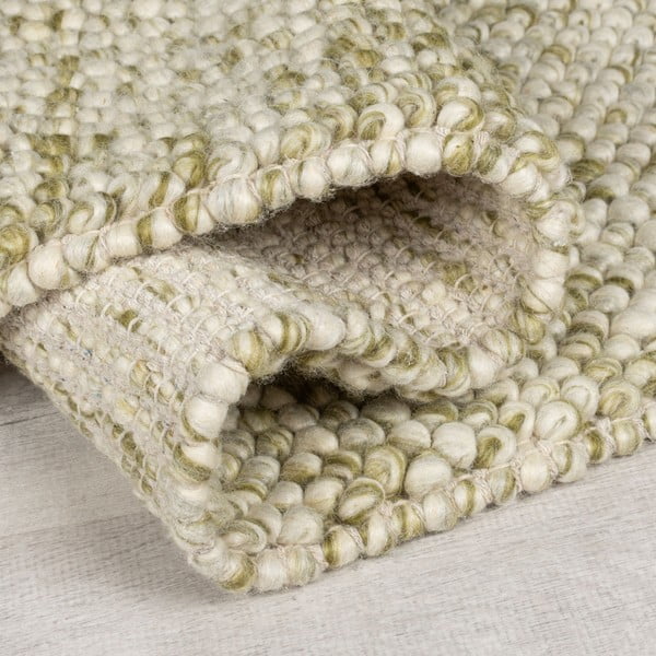 Khaki kézi szövésű gyapjúkeverék szőnyeg 160x230 cm Minerals – Flair Rugs-image-3