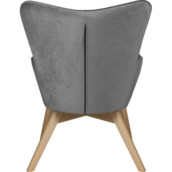 Szürke bársony fotel Niko – Ropez-image-4