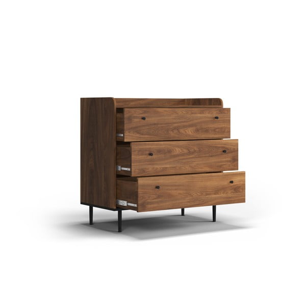 Alacsony komód diófa dekorral 90x90 cm Ely - Cosmopolitan Design-image-4