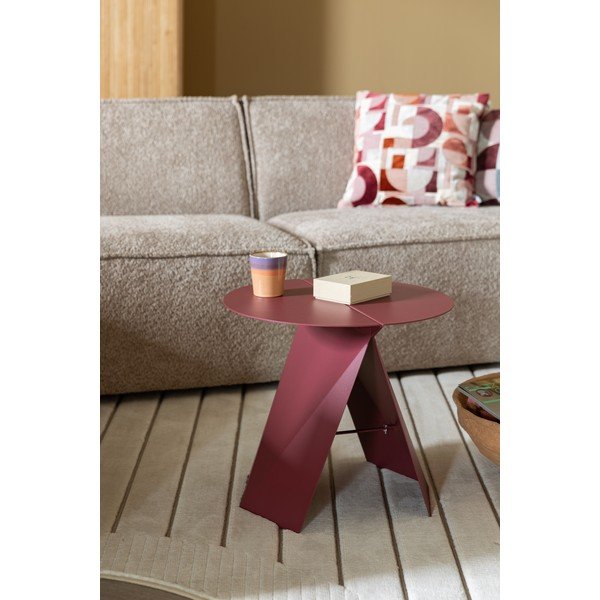 Fém kerek tárolóasztal 45x46 cm Foldy – Zuiver-image-1