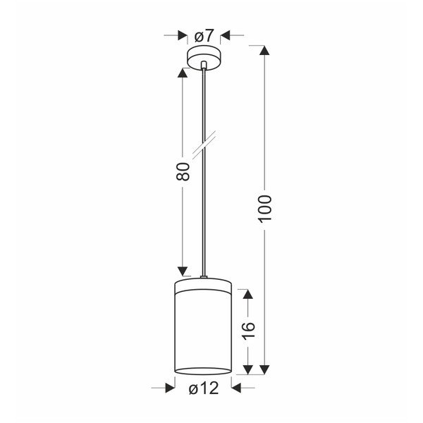 Fekete-natúr színű függőlámpa üveg búrával ø 12 cm Wels – Candellux Lighting-image-1