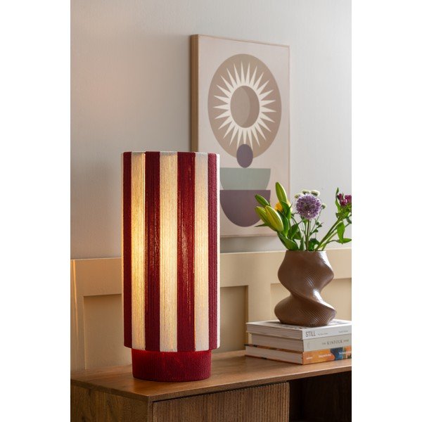 Piros-fehér kötél asztali lámpa (magasság 58 cm) Vienna Stripes – Leitmotiv-image-1