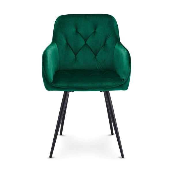 Zöld bársony étkezőszék szett 2 db-os Nadja – Furnhouse-image-1