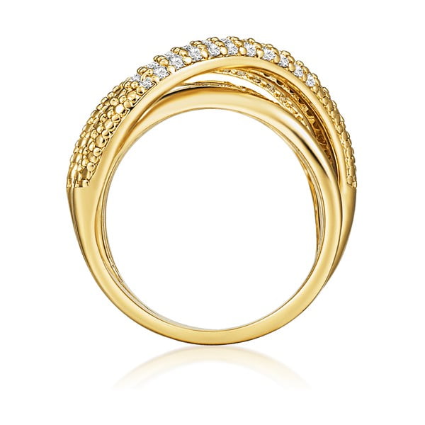 Barbara aranyszínű női gyűrű, 52-es méret - Tassioni-image-2