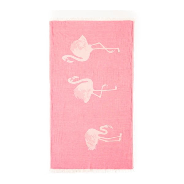 Flamingo rózsaszín hammam fürdőlepedő, 175 x 90 cm - Begonville
