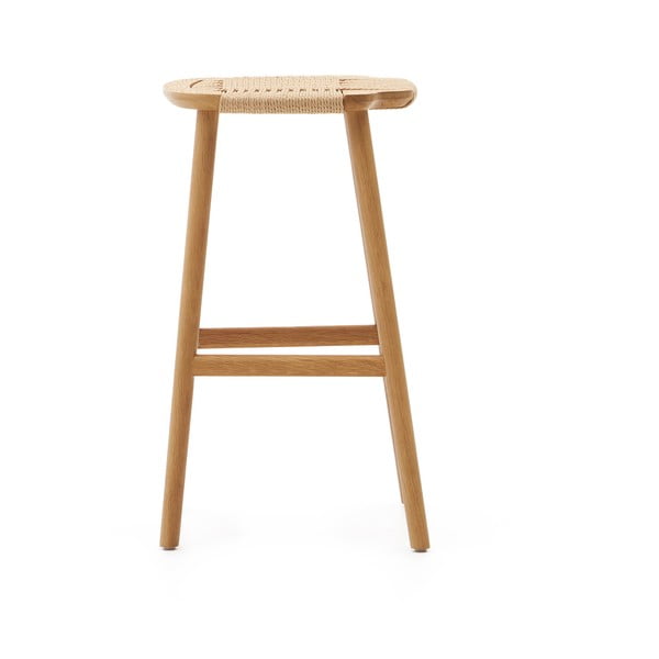 Natúr színű tölgyfa bárszék (ülésmagasság 65 cm) Enit – Kave Home-image-4