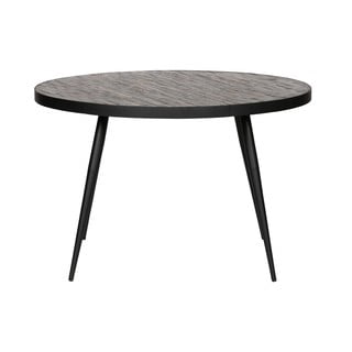 Vic fekete étkezőasztal, ⌀ 120 cm - WOOOD