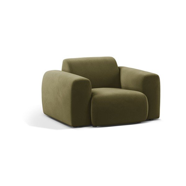 Khaki bársony fotel Molino – Micadoni 