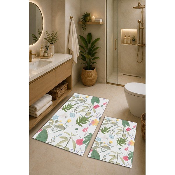 Fürdőszobai kilépő szett 2 db-os 60x100 cm Floral – Mila Home-image-1