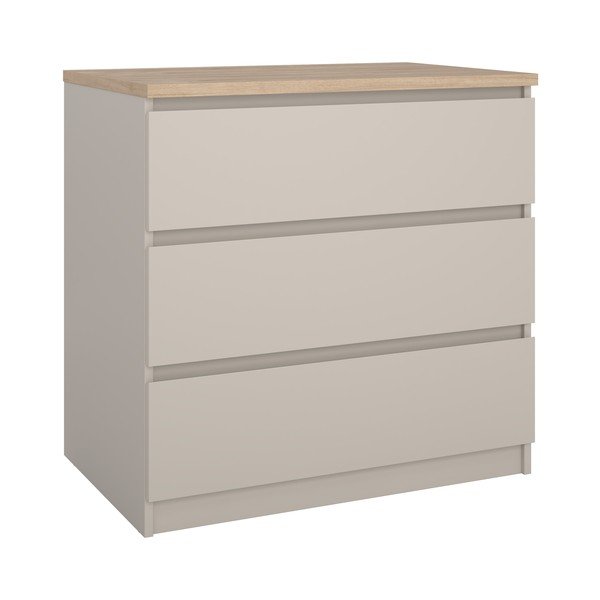 Krémszínű komód 77x76x50 cm Naia – Tvilum
