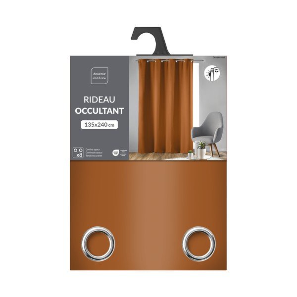 Terrakotta színű sötétítő függöny 135x240 cm Occult – douceur d'intérieur-image-3