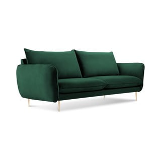 Florence üvegzöld bársony kanapé,160 cm - Cosmopolitan Design