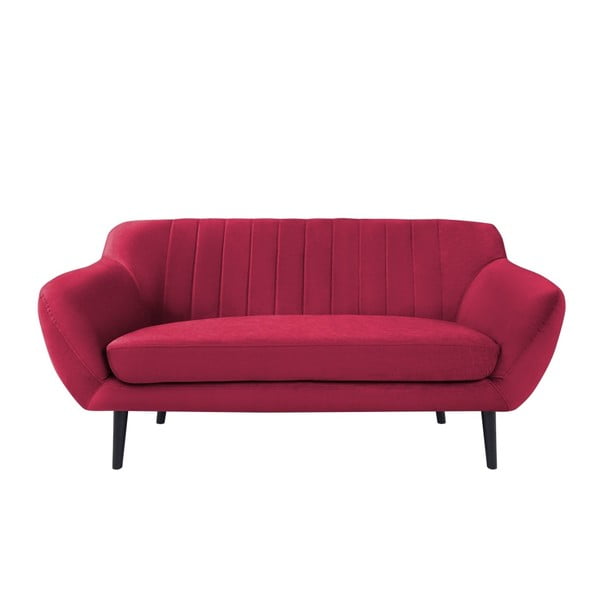 Toscane sötét rózsaszín 2 személyes kanapé, fekete lábak - Mazzini Sofas