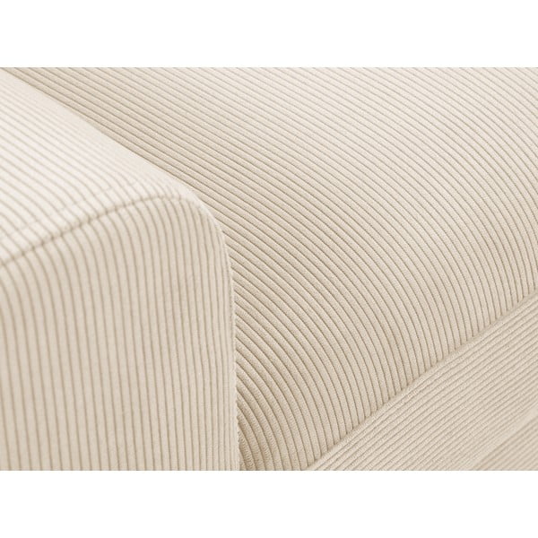 Moghan bézs kordbársony kinyitható sarokkanapé, jobb oldali - Micadoni Home-image-1