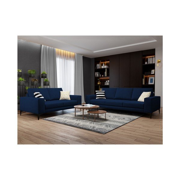 Lugano sötétkék kétszemélyes kanapé - Cosmopolitan Design-image-4
