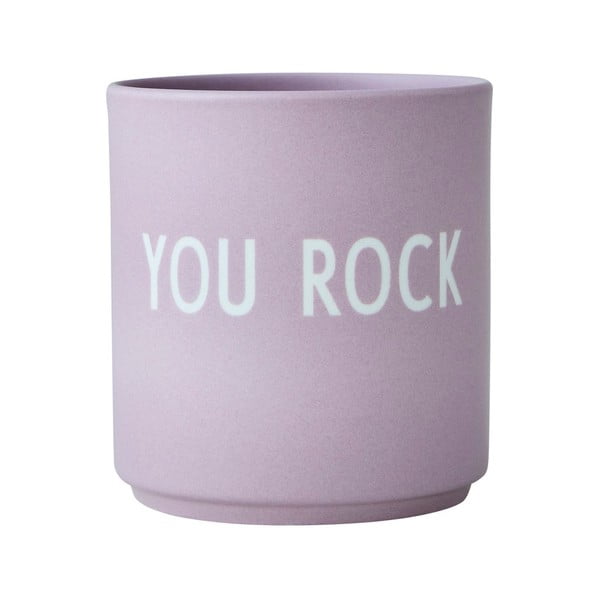 Rock lila porcelánbögre, 300 ml - Design Letters