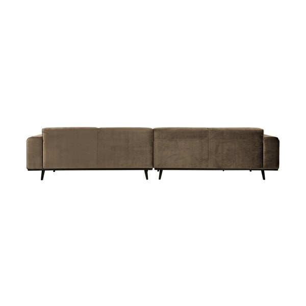 Statement bézses szürke bársonykanapé, hosszúság 372 cm - BePureHome-image-2