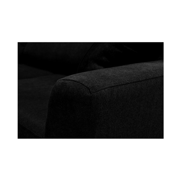 Barcelona fekete kinyitható kanapé, 3 személyes - Cosmopolitan design-image-4
