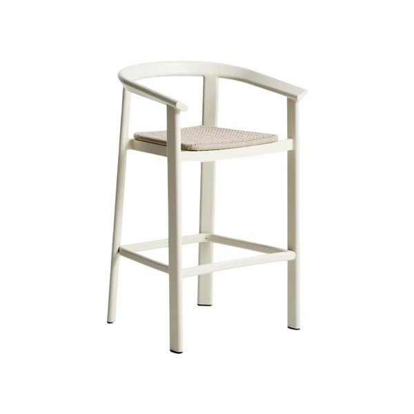 Krémszínű tömörfa kerti bárszék Erice – Kave Home