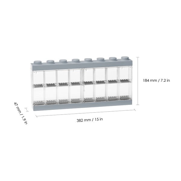 Szürke gyűjtőszekrény 16 minifigurához - LEGO®-image-1