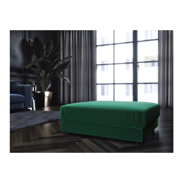 Laure sötétzöld bársony lábtartó, 112 x 112 cm - devichy-image-3