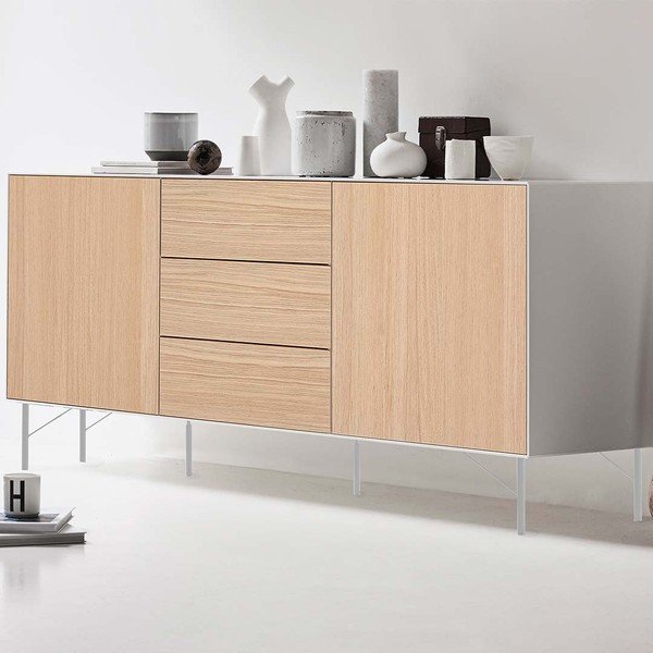 Fehér fém láb készlet szekrényhez 4 db-os Mistral & Edge by Hammel - Hammel Furniture-image-1