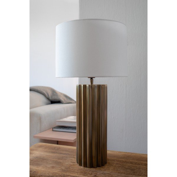 Bronzszínű asztali lámpa textil búrával (magasság 60 cm) Hashira – Markslöjd-image-1