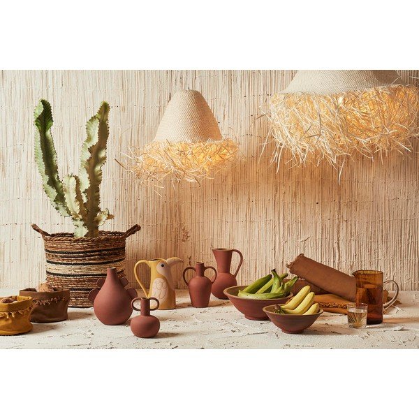 Krémszínű függőlámpa ø 50 cm Palmeraie – Côté Table-image-1