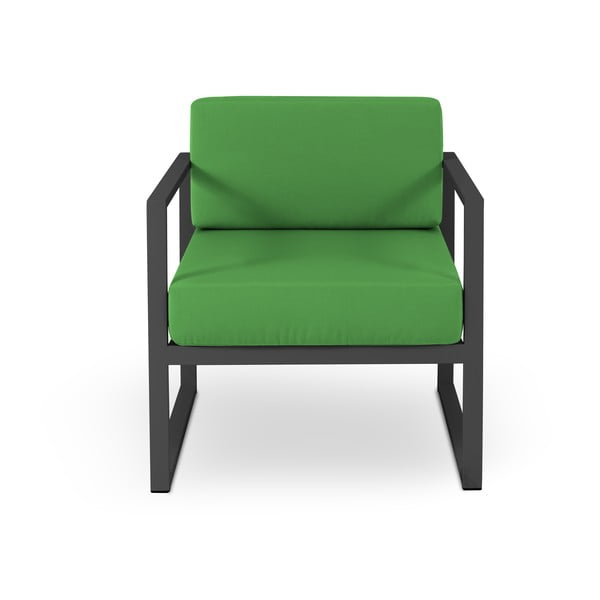 Nicea zöld kültéri szék fekete kerettel - Calme Jardin