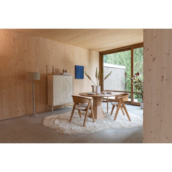 Kerek étkezőasztal tölgyfa dekorral ø 120 cm Lotus – Zuiver-image-3