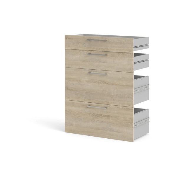 Natúr színű bútorelem - fiókok tölgyfa dekorral 84x105 cm Prima – Tvilum-image-2