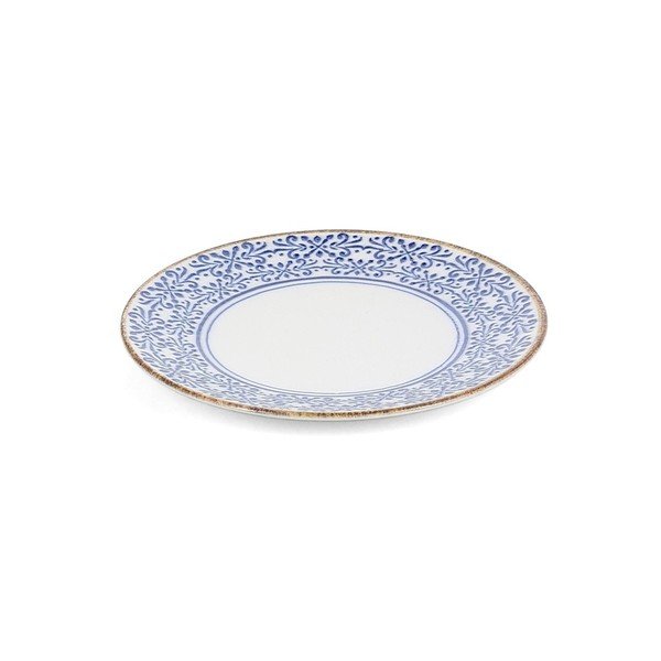 Fehér-kék desszertes porcelán tányér ø 16 cm Azul – BonBistro-image-2