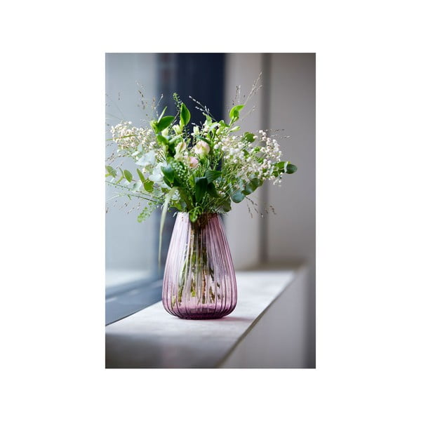 Kusintha rózsaszín üveg váza, magasság 22 cm - Bitz-image-4