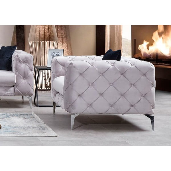 Világosszürke fotel Como – Artie-image-2