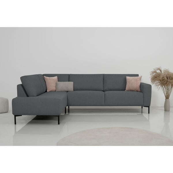 Antracitszürke sarokkanapé (bal oldali) Loosdrecht – Scandic-image-1