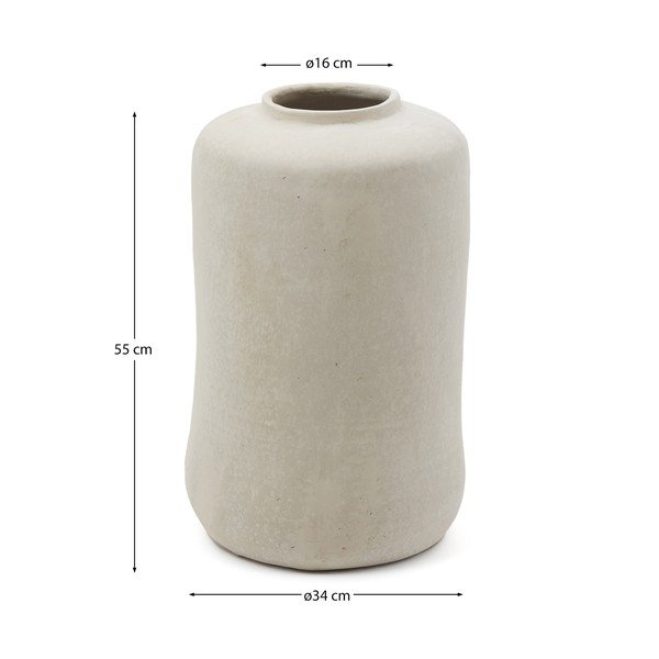 Krémszínű papírmasé magas váza (magasság 55 cm) Serina – Kave Home-image-4
