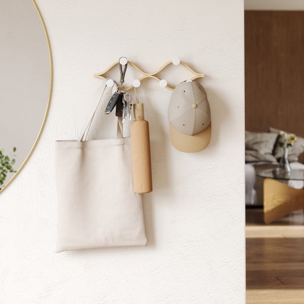 Natúr színű kaucsukfa fali fogas Montage – Umbra-image-1