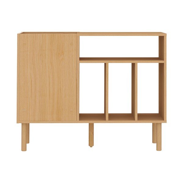 Alacsony lemezjátszó tartó szekrény tölgyfa dekorral 100x80 cm Viny - TemaHome-image-3